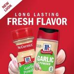 McCormick Garlic Powder, Non GMO, Made from Fresh, Whole Garlic Cloves, For Bringing Consistent Garlic Flavor to Meals & Recipes, 3.12 oz