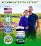 aSquared Nutrition Milk Thistle Supplement 1000mg-200 Capsules,Max Strength 4X Concentrated Extract 4:1 Milk Thistle Seed Powder Herb Pills, 1000 mg Silymarin Extract for Liver Support, Cleanse, Detox