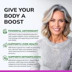 aSquared Nutrition Milk Thistle Supplement 1000mg-200 Capsules,Max Strength 4X Concentrated Extract 4:1 Milk Thistle Seed Powder Herb Pills, 1000 mg Silymarin Extract for Liver Support, Cleanse, Detox