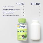 SOLARAY Saw Palmetto Berry 580 mg, Healthy Prostate and Urinary Tract Support from Fatty Acids & Plant Sterols for Men and Women, Non-GMO, Vegan & Lab Verified, 100 VegCaps, 100 Servings