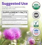 USDA Organic Milk Thistle Capsules - 80% Silymarin Supplement for Liver Support- Super Concentrated 300mg of 30:1 Milk Thistle Extract Equivalent to 9,000mg - Milk Thistle Liver Detox 60 Day Supply
