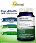 aSquared Nutrition Milk Thistle Supplement 1000mg-200 Capsules,Max Strength 4X Concentrated Extract 4:1 Milk Thistle Seed Powder Herb Pills, 1000 mg Silymarin Extract for Liver Support, Cleanse, Detox