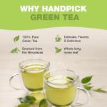 HANDPICK, Green Tea Bags - 100 Eco-Friendly Tea Bags | Resealable Pack for Freshness | Delicate & Flavory | Direct From India