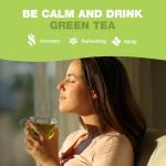 HANDPICK, Green Tea Bags - 100 Eco-Friendly Tea Bags | Resealable Pack for Freshness | Delicate & Flavory | Direct From India