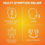 Amazon Basic Care Daytime Cold and Flu Relief Liquid Caps Softgel, Non-Drowsy Cold Medicine, Relief of Pain, Fever, Cough, Sore Throat, Nasal Congestion, 48 Count