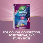 Nature's Way Cold Relief Hot Drink, Umcka, Homeopathic, Clinically Proven Pelargonium Sidoides 1X, for Cough, Congestion, Sore Throat, Stuffy Nose, Day & Night Formula, 12 Packets (Packaging May Vary)