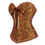Moonight Corset Top Floral Renaissance Corset Womens Lace Up Boned Overbust Corset Bustier Turmeric 5XL
