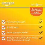 Amazon Basic Care Severe Daytime Cold and Flu, Maximum Strength Liquid Cold Medicine, Non-Drowsy, Multi-Symptom Relief, for Adults and Children Age 6 and Over, Original, 12 fl oz (Pack of 1)