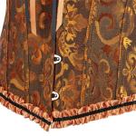 Moonight Corset Top Floral Renaissance Corset Womens Lace Up Boned Overbust Corset Bustier Turmeric 5XL