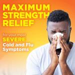 Amazon Basic Care Severe Daytime Cold and Flu, Maximum Strength Liquid Cold Medicine, Non-Drowsy, Multi-Symptom Relief, for Adults and Children Age 6 and Over, Original, 12 fl oz (Pack of 1)