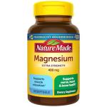 Nature Made Extra Strength Magnesium Oxide 400 mg, Magnesium Supplement for Muscle, Nerve, Bone and Heart Support, 60 Softgels, 60 Day Supply