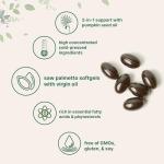 Saw Palmetto 4,800mg Equivalent with Pumpkin Seed Oil, 240 Softgels | Cold Pressed Extract | Essential Fatty Acids & Phytosterols | Duo Action Support for Hair, Urinary, Bladder, & Prostate Health