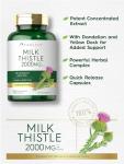 Carlyle Milk Thistle 2000mg | 180 Capsules | with Dandelion & Yellow Dock | Non-GMO, Gluten Free