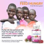 Sugar-Free Milk Thistle Gummies for Liver Cleanse Detox & Repair (Natural Blueberry-Raz Flavor) Cardo Mariano, Cleansing Milk Thistle Extract & Antioxidant Support, Vegan, Replaces Pills & Capsules