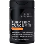 Sports Research Turmeric Curcumin C3 Complex 500 mg, Enhanced & Black Pepper and Organic Coconut Oil for Better Absorption; Non-GMO and Gluten Free - Standardized 95% Curcuminoids (60 Count Softgels)