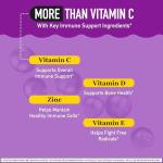 Airborne Elderberry + Zinc & Vitamin C Gummies For Adults, Immune Support Vitamin D & Zinc Gummies With Powerful Antioxidant Vitamins C D & E - 50 Gummies, Elderberry Flavor