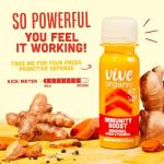 Vive Organic Immunity Boost Original (2 oz) Immunity Wellness Shot with Cold-Pressed Ginger, Turmeric, Echinacea & Black Pepper - USDA Organic & No Added Sugars or Artificial Ingredients, Yellow