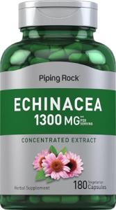 Piping Rock Echinacea Extract Capsules 1300mg | 180 Count | Herbal Supplement | Vegetarian, Gluten Free, Non-GMO