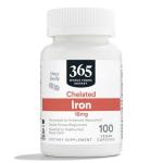 365 by Whole Foods Market, Chelated Iron 18mg, Vegan, 100 Capsules