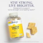 Solaray Calcium Citrate 1000mg - Chelated Calcium Supplement - Supports Bone Strength and Healthy Teeth - Easy to Digest - 60-Day Guarantee, Vegan - 30 Servings, 120 VegCaps