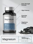 Horbäach Magnesium 500mg | 180 Caplets | Vegetarian, Non-GMO, and Gluten Free Supplement