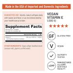 NatureWise Vitamin E 1000 IU Softgels (450mg dL-Alpha) - Vegan, Gluten-Free, Soy-Free, Non-GMO Antioxidant Dietary Supplement for Skin, Heart, Eye, and Immune Health Support - 60-Day Supply, 120 Count