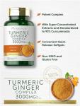 Carlyle Turmeric and Ginger Supplement 3000 mg | 120 Softgel Capsules | Turmeric Curcumin Complex | with Black Pepper Extract | Non-GMO, Gluten Free