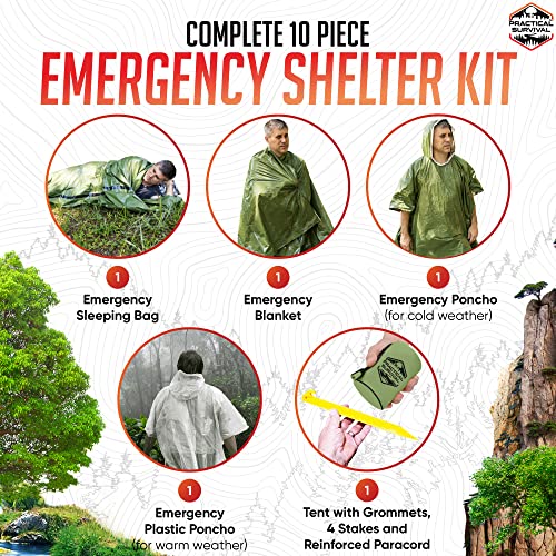 Complete 10-Piece Survival Shelter Kit