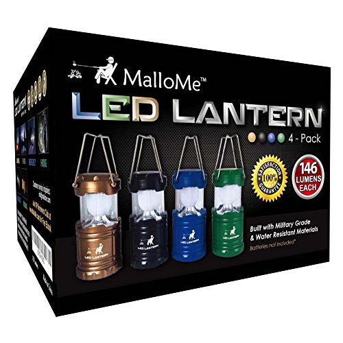 MalloMe Portable LED Camp Lanterns (4 Pack)