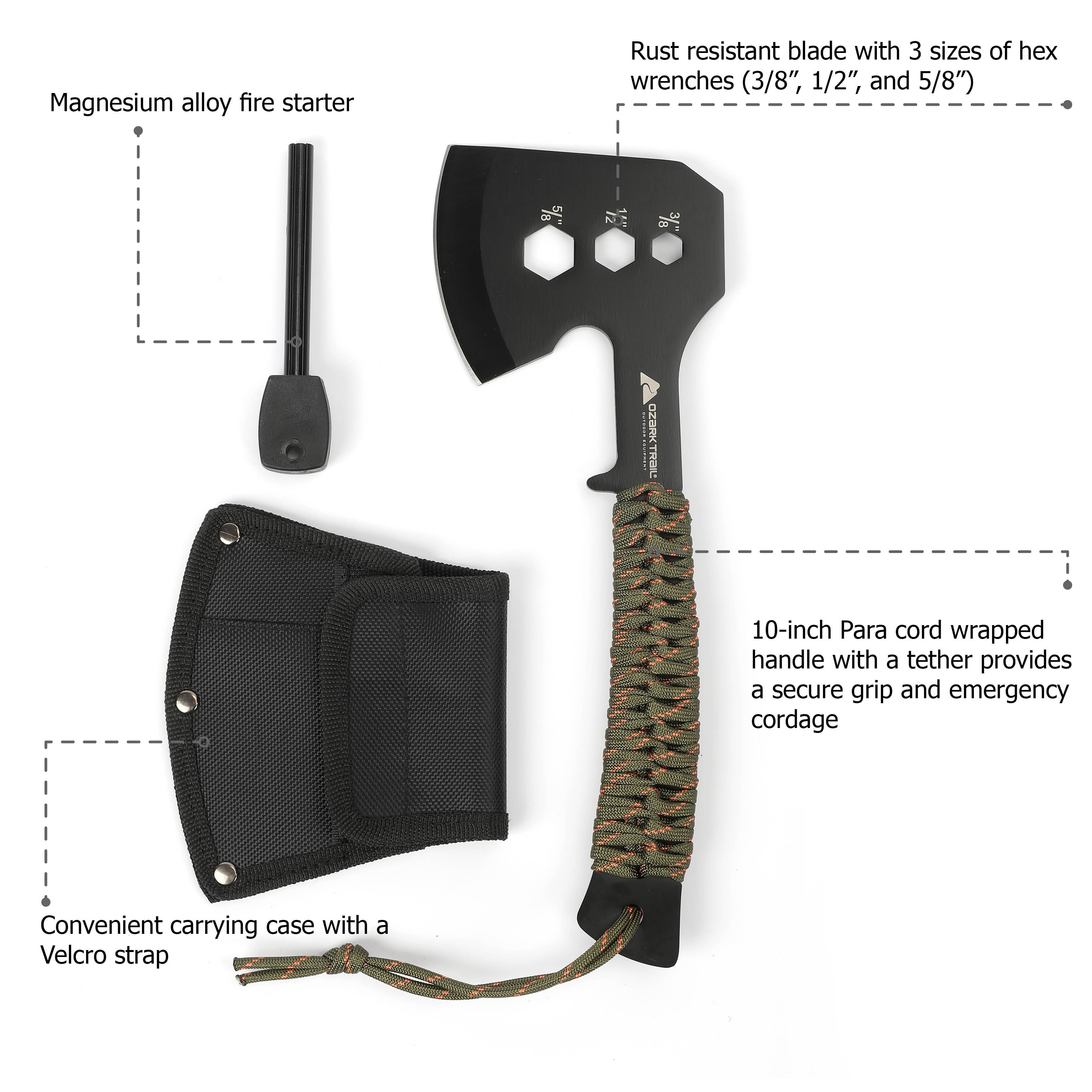 Paracord Hatchet with Fire Starter Package