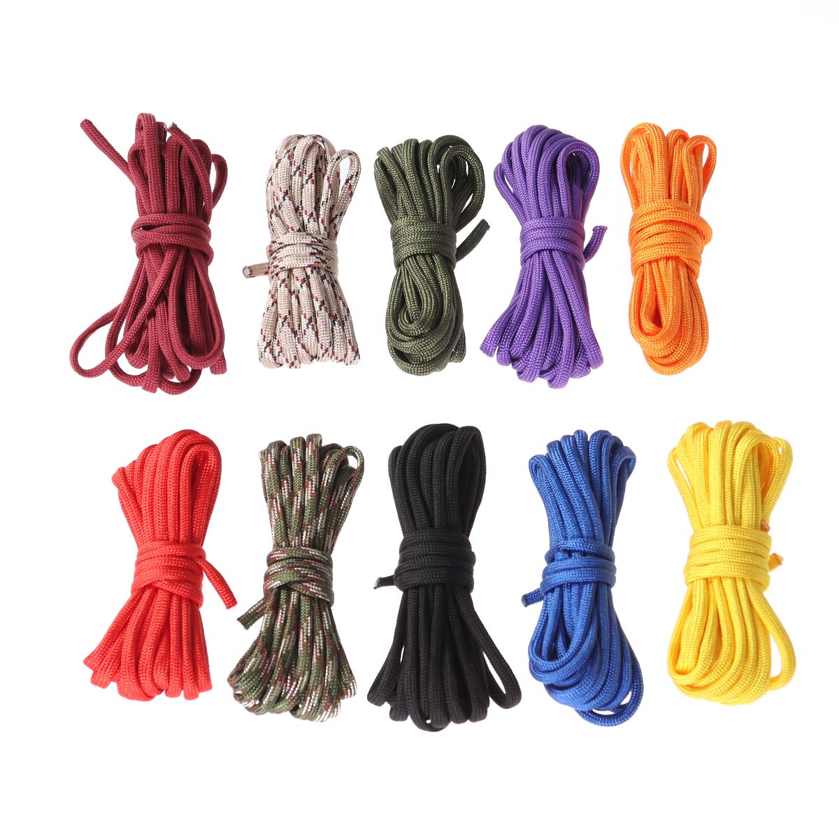 10-pack of 3m Paracord Climbing Ropes