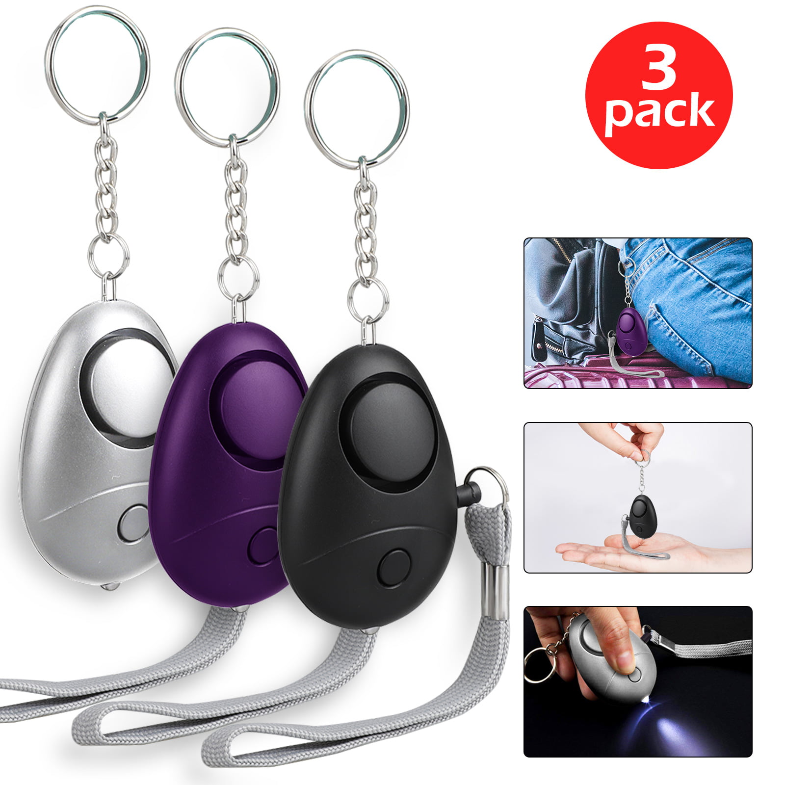 140DB Personal Alarm Keychain for Safety and Security