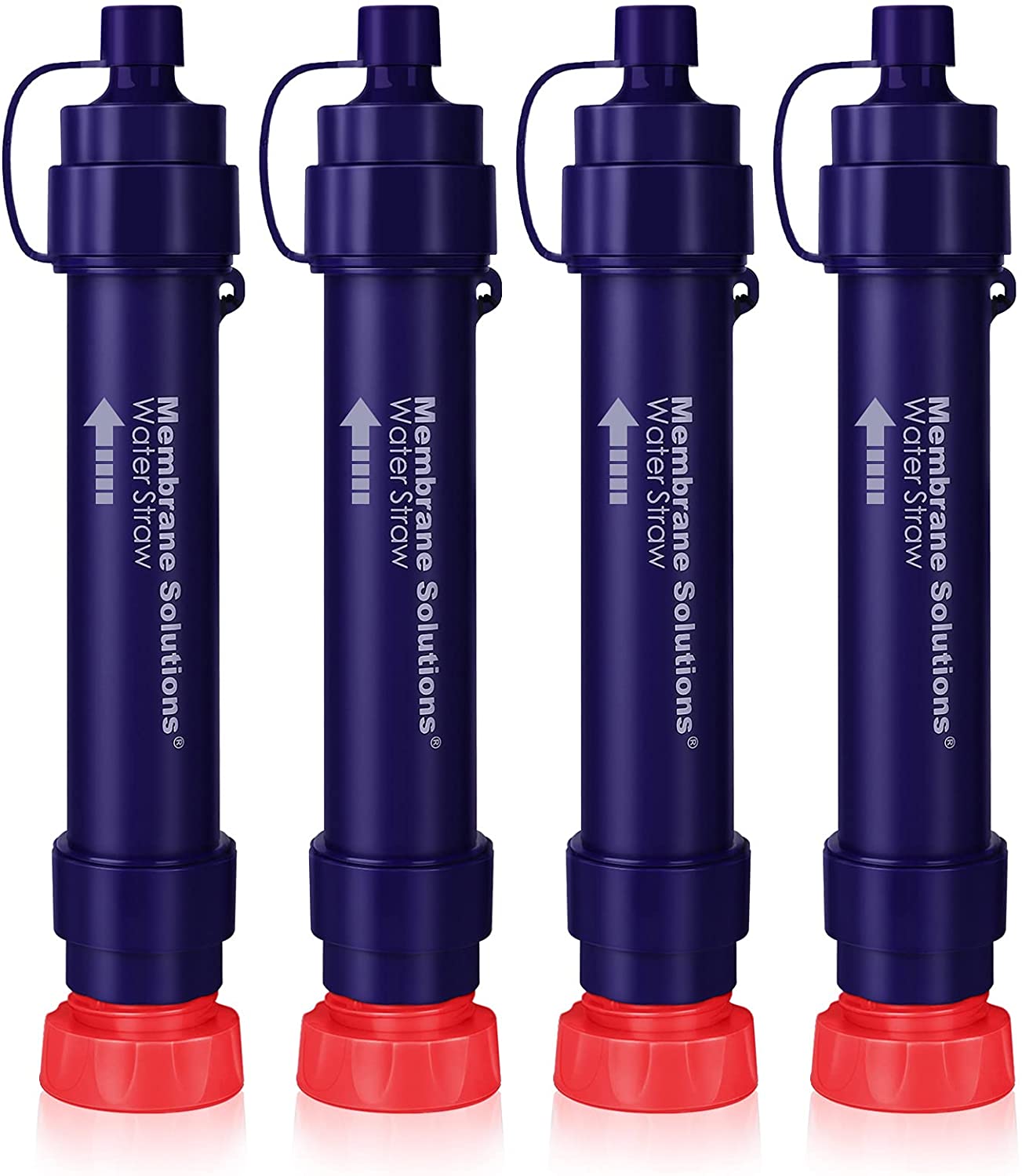 Water Filter Straw 4-Pack for Survival & Travel