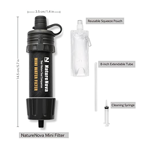 NatureNova Mini Water Filter for Emergency Preparedness