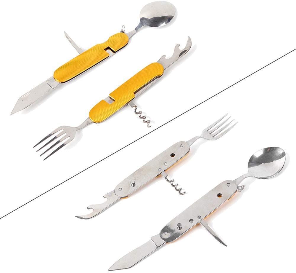 Portable 6-in-1 Multitool Cutlery Set (2pcs)