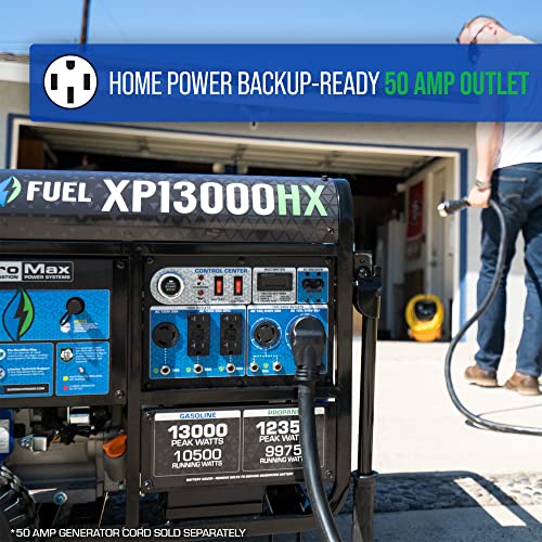 DuroMax XP13000HX Portable Generator - Dual Fuel, 13000W