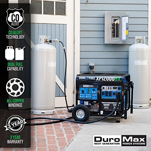 DuroMax XP12000HX Portable Generator - Dual Fuel