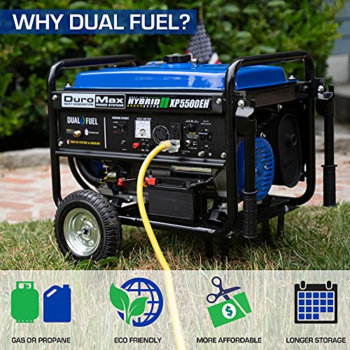 DuroMax XP5500EH Dual Fuel Portable Generator - 5500W