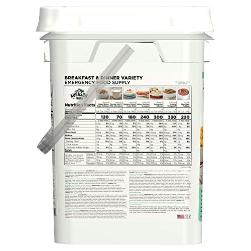 Augason Farms Breakfast and Dinner Variety Pail Emergency Food Supply Everyday Meals 4 Gallon Pail