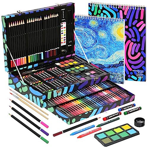 147pc Art Drawing & Coloring Set for Kids & Adults