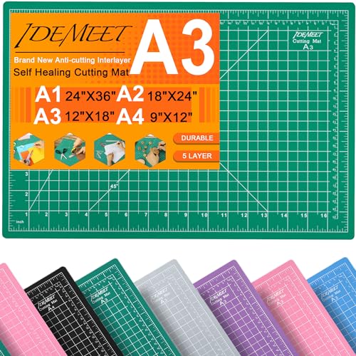 Idemeet Rotary Cutting Mat for Crafts, Thickened 18"x12