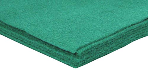 Kelly Green Felt Fabric Sheets, 6 Pack