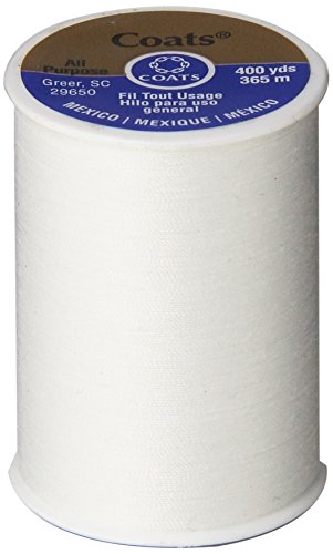 400 Yards White Thread by Coats & Clark