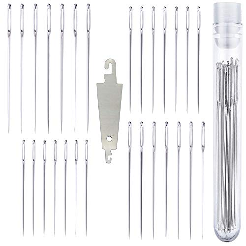Assorted Large Eye Stitching Needles in Storage Tube