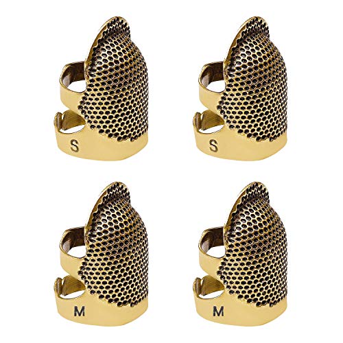 Adjustable Sewing Thimble Finger Protectors - 4 Pack