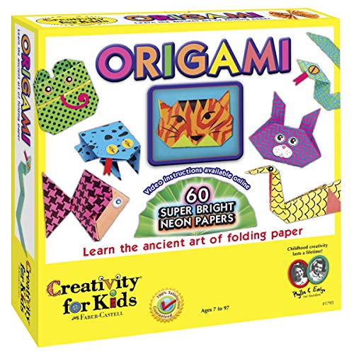 Kids Origami Craft DIY Kit - 60 Bright Papers