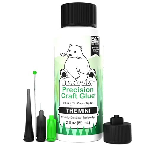 Bearly Art Precision Craft Glue - Mini Size - Acid Free - USA Made