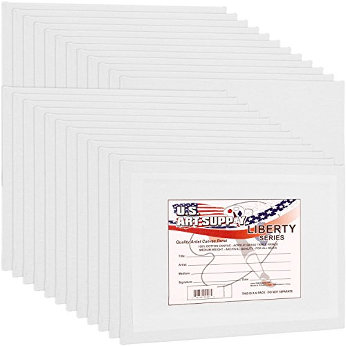 Professional Artist Quality Canvas Panels 8x10 - Pack of 12