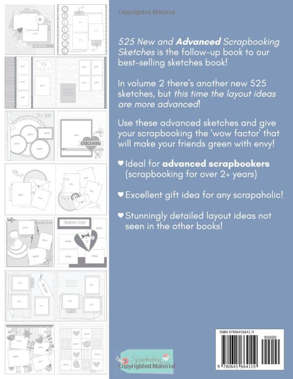 525 Advanced Scrapbook Sketches: Layout Ideas for Inspiration