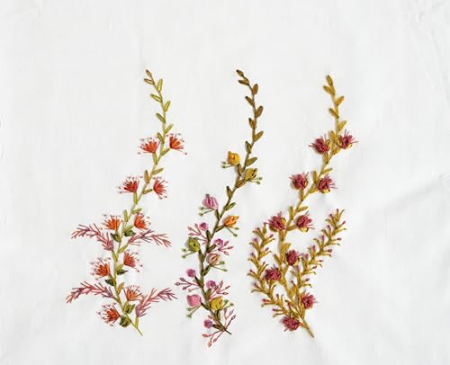 Creative Freeform Embroidery Kit: Fabric, Threads & Stitches